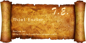 Thiel Eszter névjegykártya